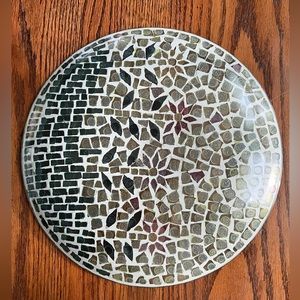 Beautiful Floral Mosaic Plate